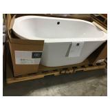 Lowell Canvas White Freestanding Soaking Tub