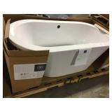 Lowell Canvas White Freestanding Soaking Tub
