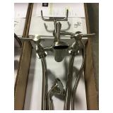 Brushed Nickel Floor Mount Bathtub Faucet
