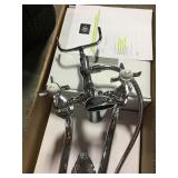 Polished Chrome Floor Mount Bathtub Faucet