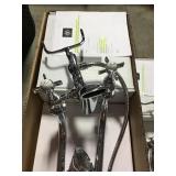 Polished Chrome Floor Mount Bathtub Faucet