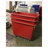 16BU plastic rolling basket