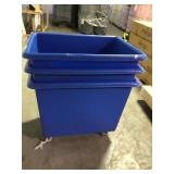 16BU plastic rolling basket