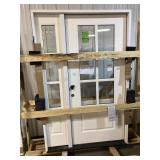 36" RH 6 lite half view entry door w/sidelight