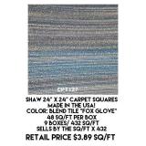Shaw 24" x 24" Carpet Squares x 432 sq ft