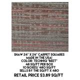 Shaw 24" x 24" Carpet Squares x 480 sq ft