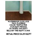 Waterproof Click Lock Vinyl Flooring x 344 sq ft