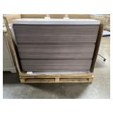 48" brown vanity with broken top