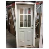 32in x 80in LH Steel 9 lite exterior door.