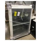 Pella double hung white window.