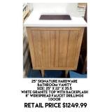 25" Signature Hardware Bathroom Vanity