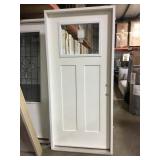 36" LH 2 panel entry door w/peek window