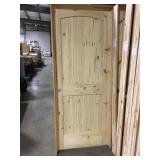 32" RH Unfinished Pine Int Door w/ oak jamb.