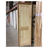 24" LH Unfinished Pine Int Door w/ oak jamb.