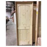 28" RH Unfinished Pine Int Door w/ oak jamb.