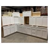 15 pc silvercreek white shaker 30" kitchen