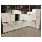 15 pc silvercreek shaker white 30" kitchen