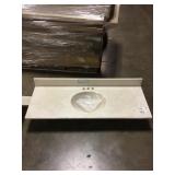 49in Vanity top w/ attacked back splash.