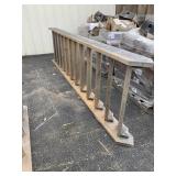 12 Step flight of exterior wooden stairs.