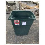 30gal Green Plastic Trash Can