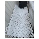 4ft x 8ft Vinyl lattice sheets x5. Weathered.