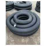 6 1/2in x100ft Perforated Corrugated drain pipe.
