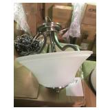 2-light semi flush convertible pendant fixture