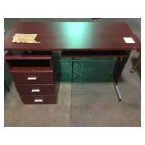 47in. X 30in. Cherry wood computer desk