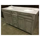 60"Grey Bathroom Vanity with Top
