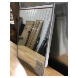 recessed frameless mirror w/med cabinet x 2