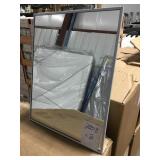 recessed frameless mirror w/med cabinet x 2