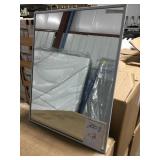 recessed frameless mirror w/med cabinet x 2
