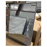 recessed frameless mirror w/med cabinet x 2