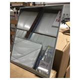 recessed frameless mirror w/med cabinet x 4