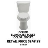 Gerber Biscuit Elongated Toilet