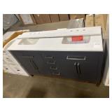 60" Double Bowl Vanity Top with Base