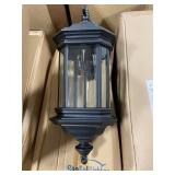 3 Light 26" Black Outdoor Wall Lantern