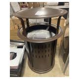 Brown 15gal Metal Open Dome Top Trash Can