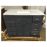 Grey vanity w/broken top