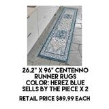 26.2" x 96" Centenno Runner Rug x 2