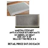 Mix Martha Stewart Anti Fatigue Kitchen Mat x 4