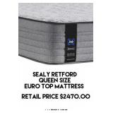 Sealy Retford Queen Size Euro Top Mattress