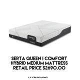 Serta Queen I Comfort Hybrid Medium Mattress