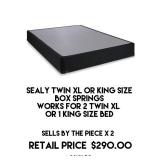 Seaaly Twin XL/King Size Box Spring x 2