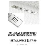 24" Linear Shower Drain