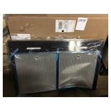 30in Broan black range hood. Damaged.