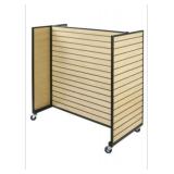 Maple metal framed rolling slat wall gondolas
