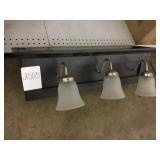 3 light wooden wall mount fixture