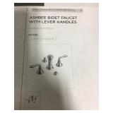 Brushed Nickel 3 Hole Bidet w/Lever Handles