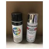 black and metallic finish spray paint
